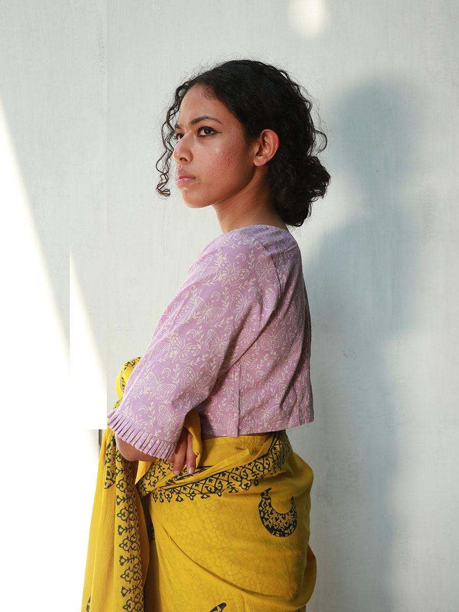Adrien Hand Block-Printed Cotton Blouse - Fmtm - Image 4