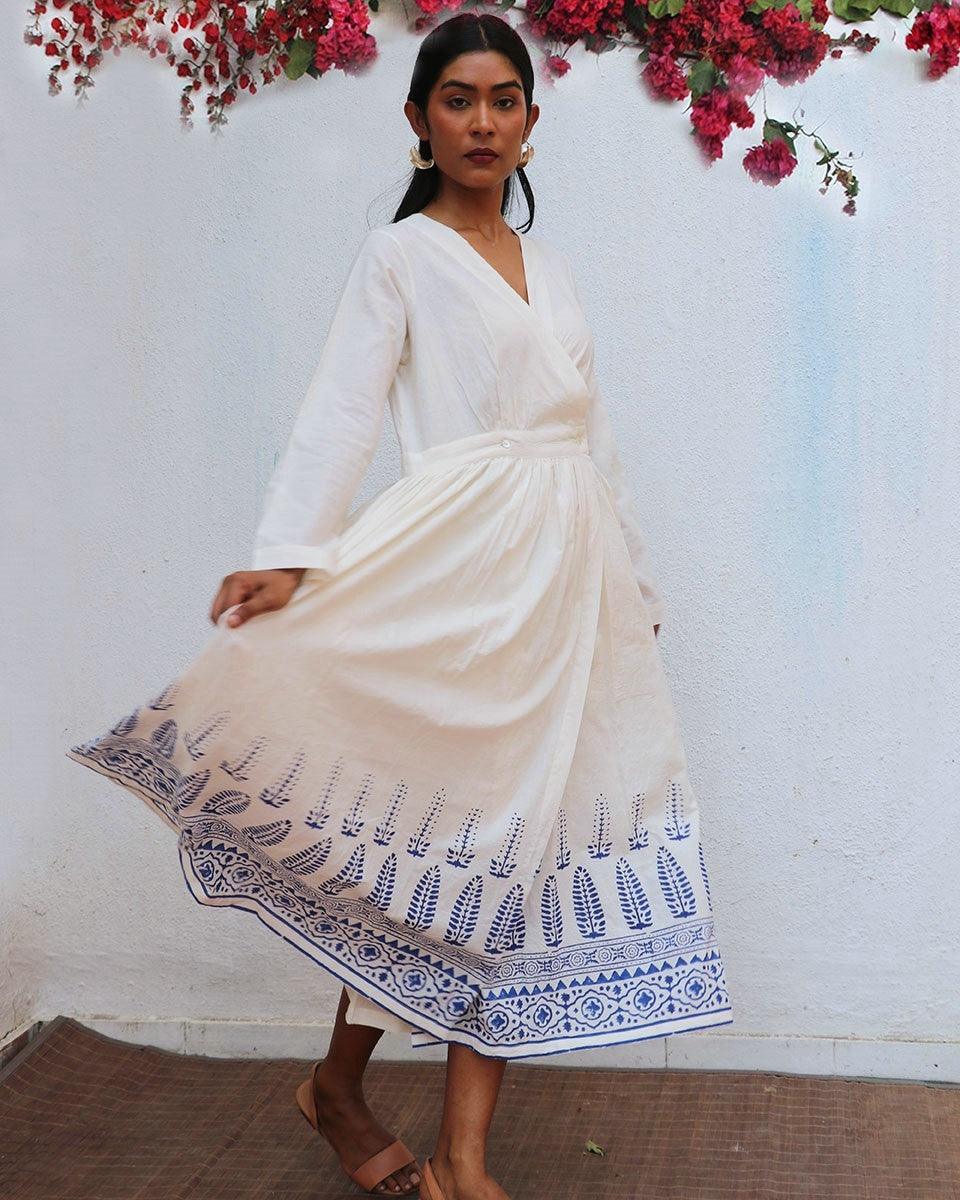Aestas Block printed Cotton Dress - BGVL - Image 4