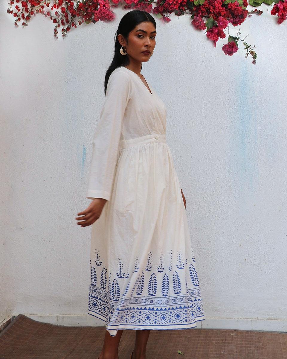Aestas Block printed Cotton Dress - BGVL - Image 6