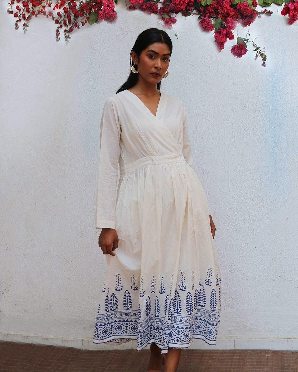 Aestas Block printed Cotton Dress - BGVL - Image 8