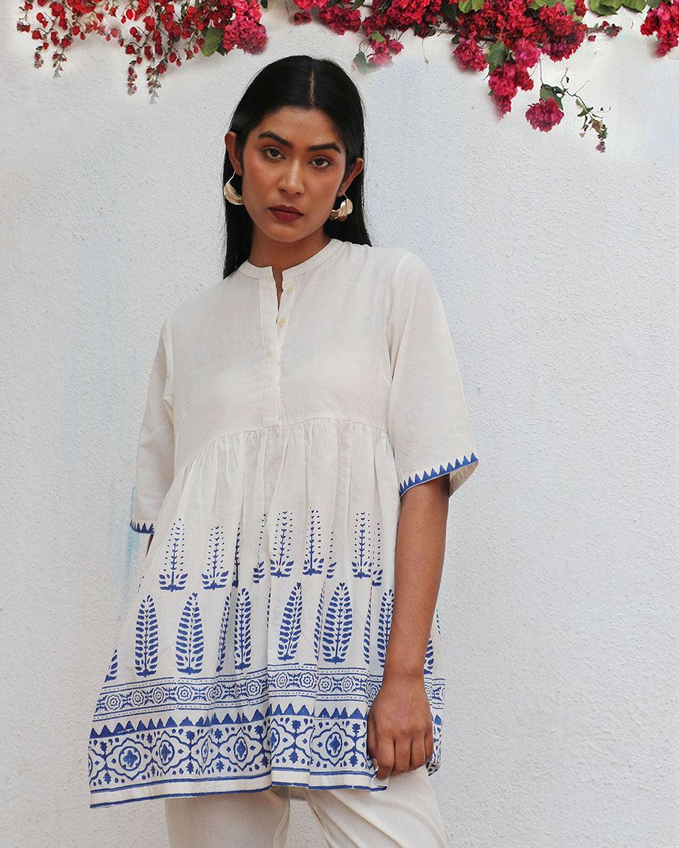 Alizeti Blockprinted Cotton Top - BGVL - Image 5