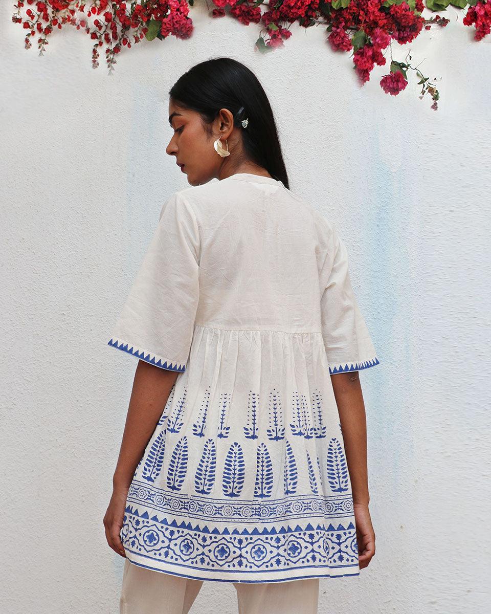Alizeti Blockprinted Cotton Top - BGVL - Image 6