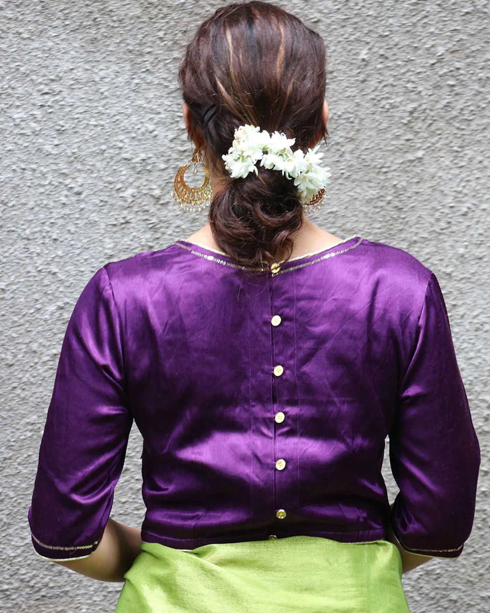 Amala Mashru Silk Blouse - Chandani - Image 3