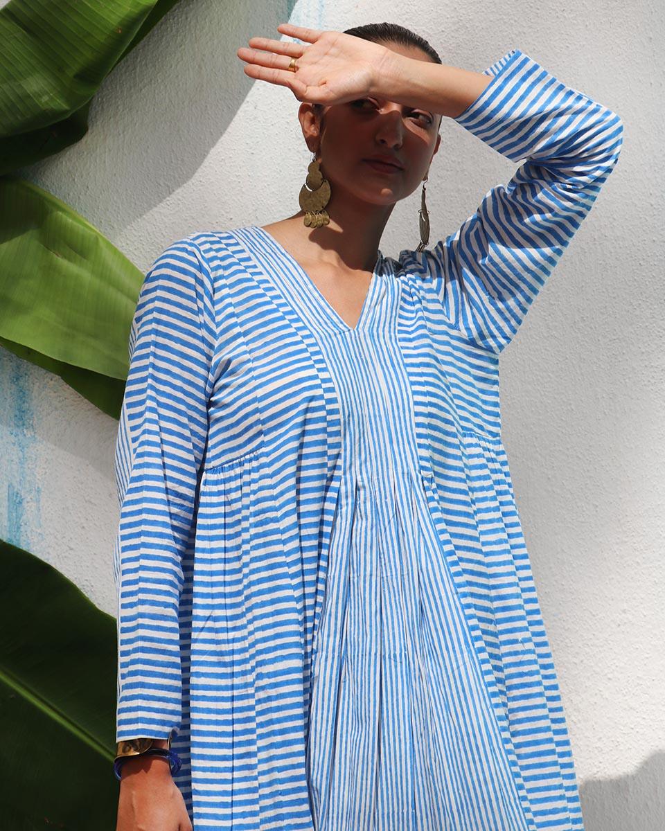 Amaris Handprinted Cotton Dress - WITC - Image 5