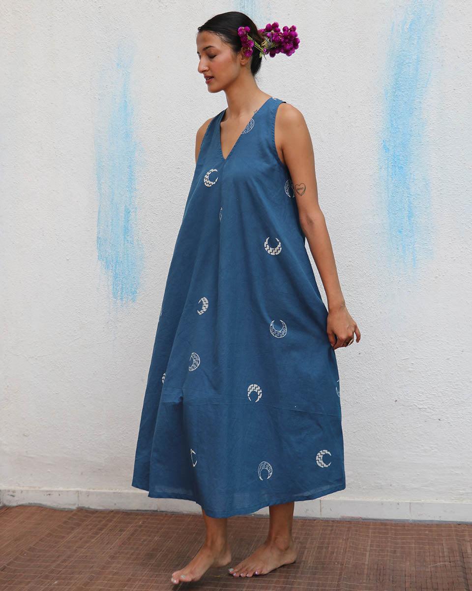 Aparajita Blockprinted Cotton Dress - Flower Girl - Image 4