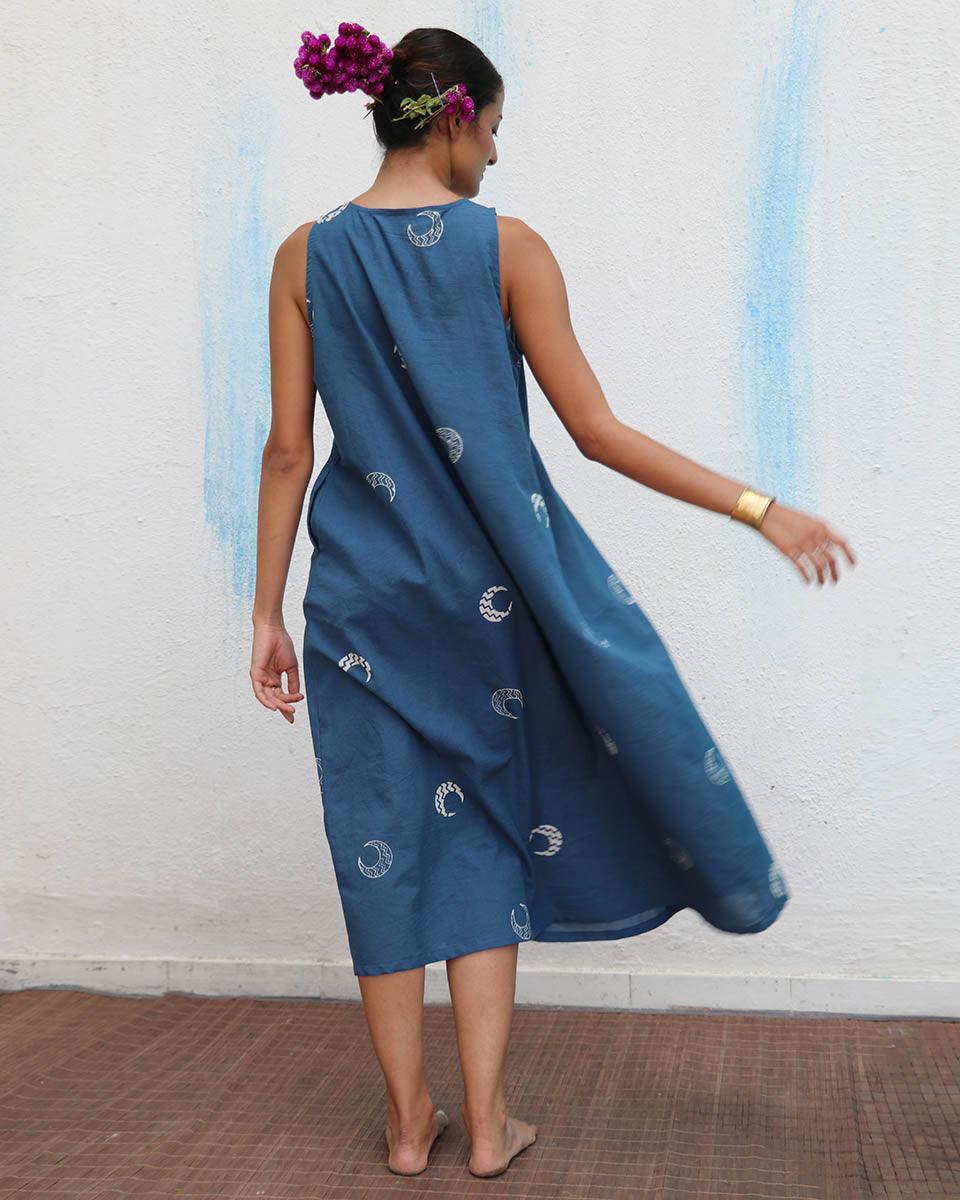 Aparajita Blockprinted Cotton Dress - Flower Girl - Image 9