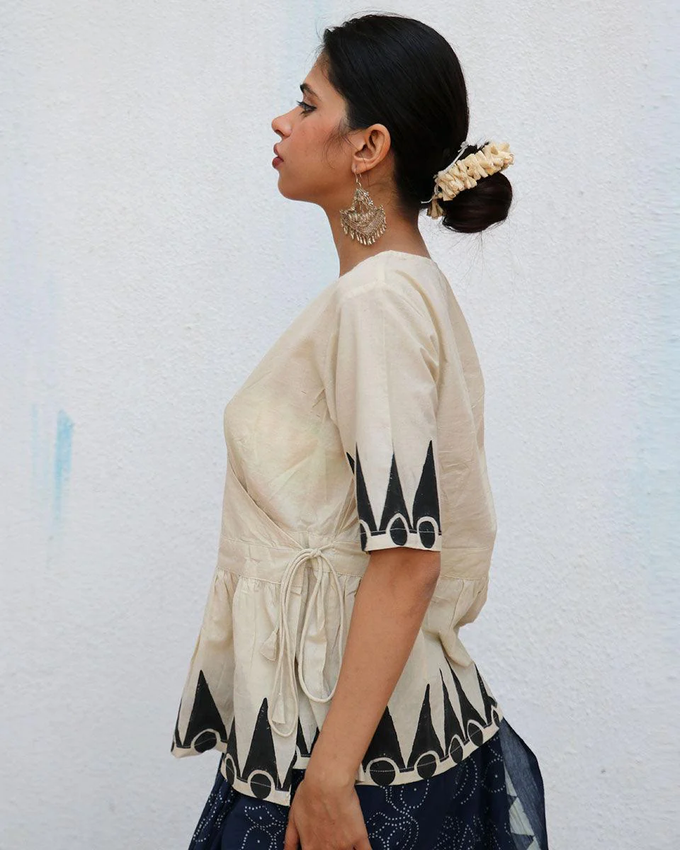 Ariel Blockprinted Cotton Top - NOMAD - Image 2