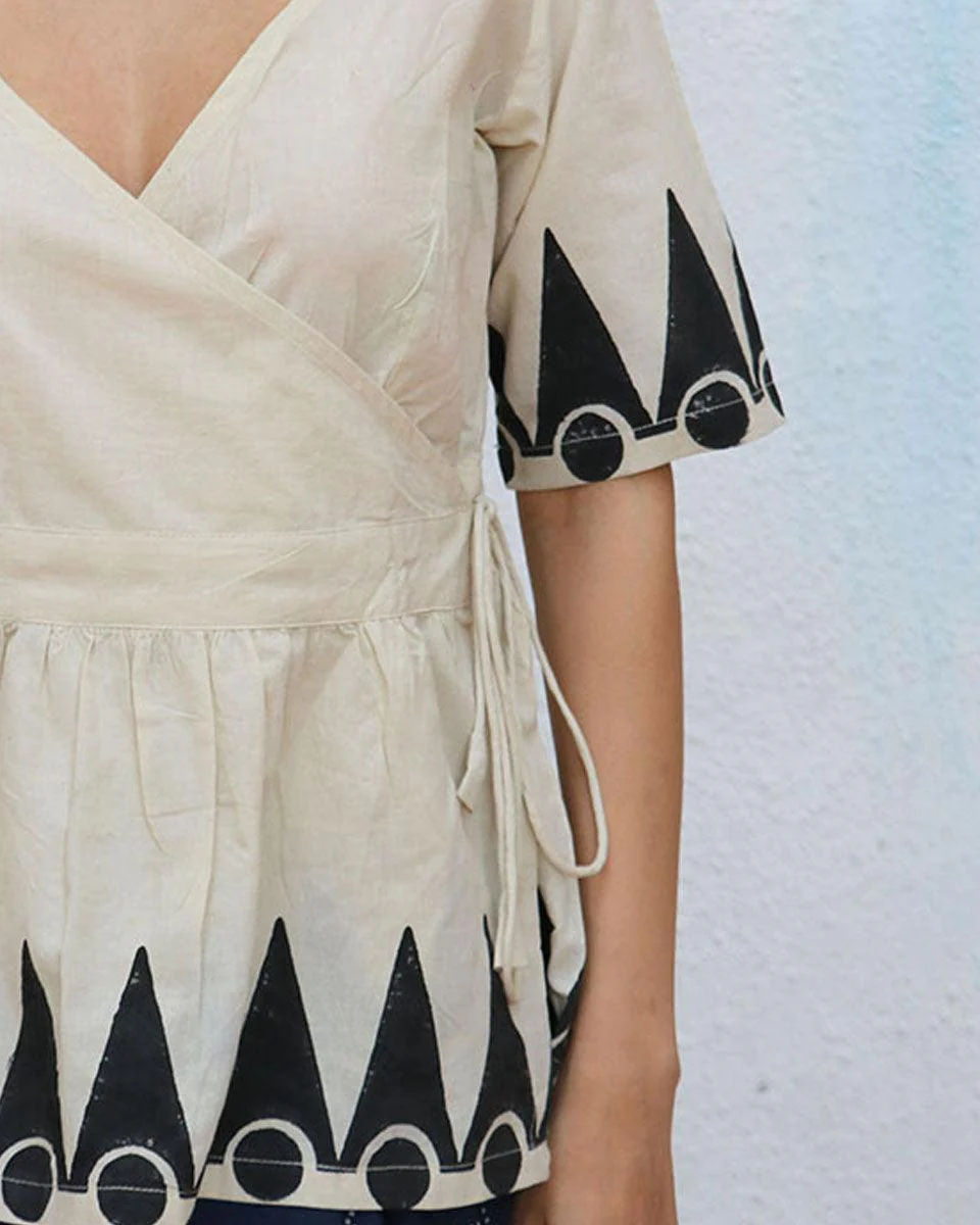 Ariel Blockprinted Cotton Top - NOMAD - Image 4