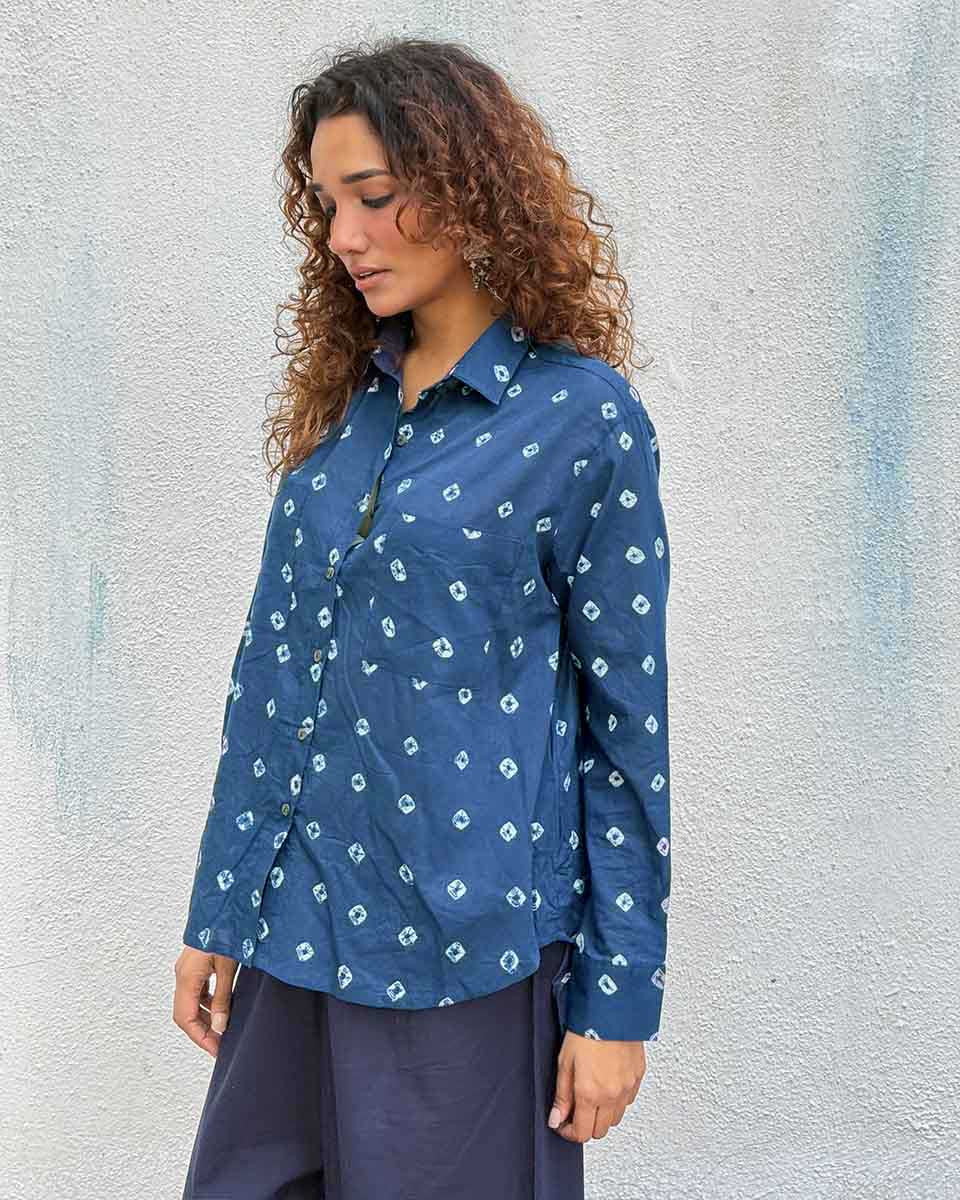 Bard of Blue Bandhej Cotton Shirt - Image 7