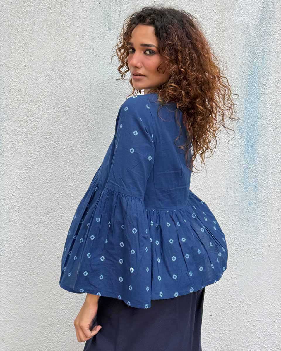 Bluebird Bandhej Cotton Top - Image 7