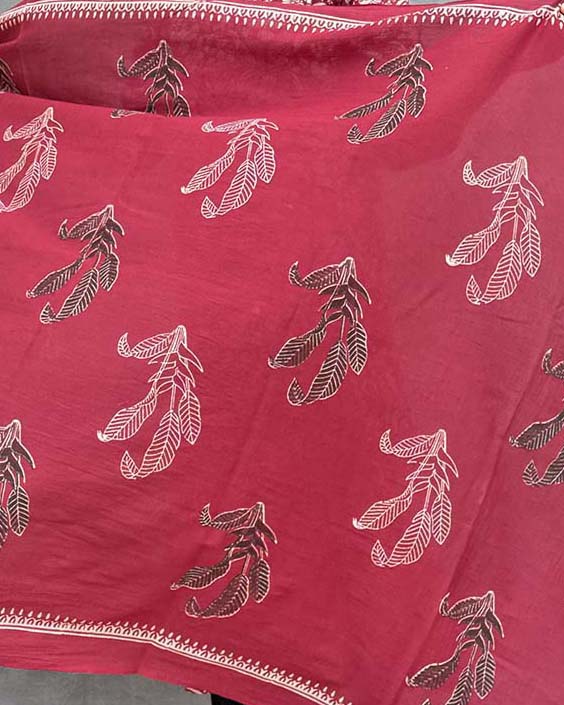 Hues of Horizon Blockprinted Cotton Dupatta - Image 5