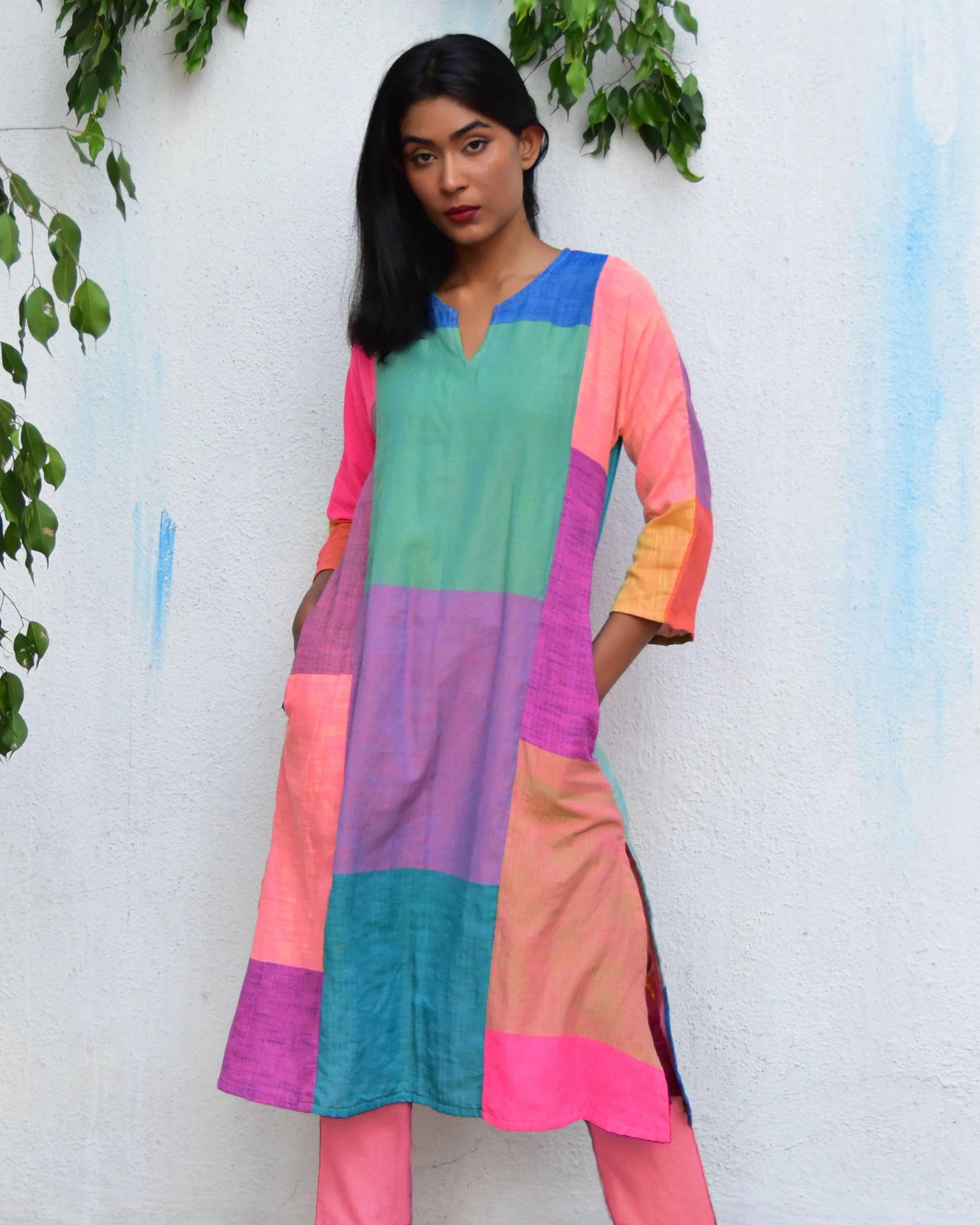 Breezy Handwoven Cotton Kurta Set - RC - Image 2
