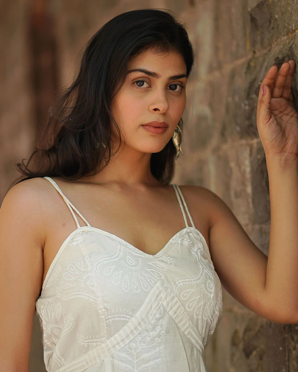 Buttercup Fade Ivory Block Printed Dress - SFD - Image 10