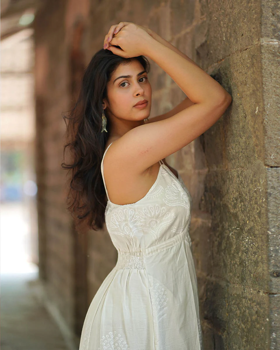 Buttercup Fade Ivory Block Printed Dress - SFD - Image 9