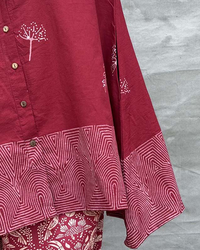 Chirp of Dawn Blockprinted Cotton Top - Image 5