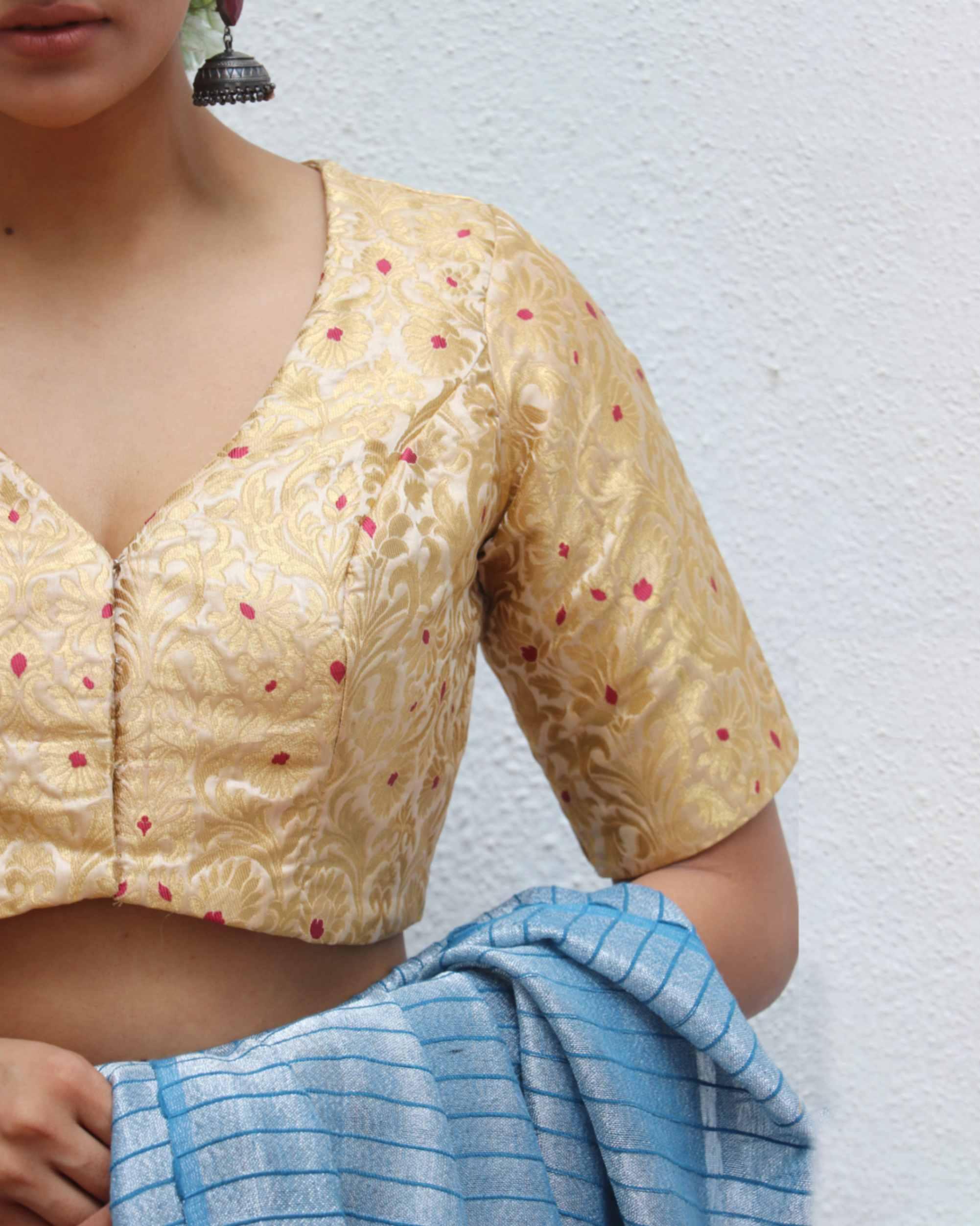 Devina Brocade Blouse - Jheel - Image 2