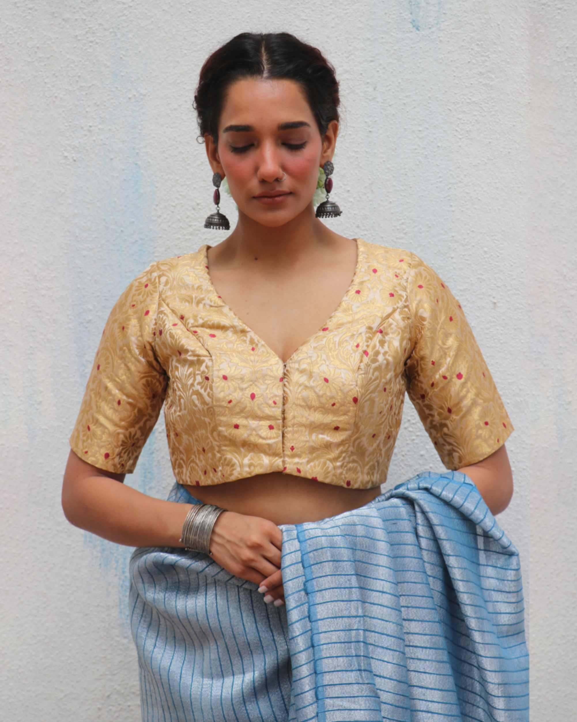 Devina Brocade Blouse - Jheel - Image 4