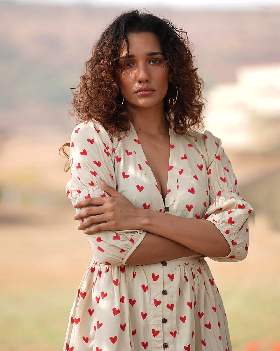 Dil Dariya Handblock Printed Cotton Dress - Image 2