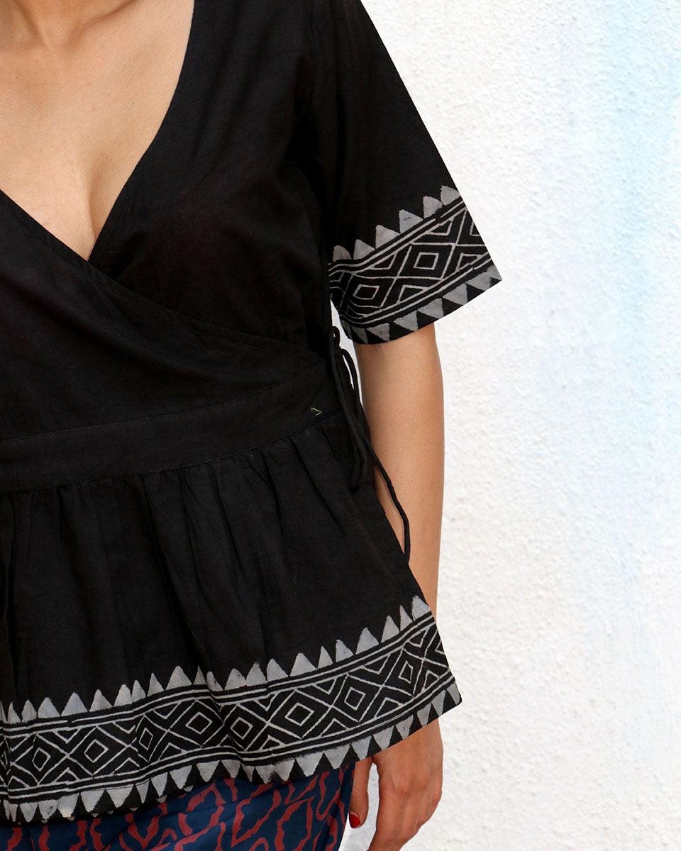 Dira Blockprinted Cotton Top - NOMAD - Image 4