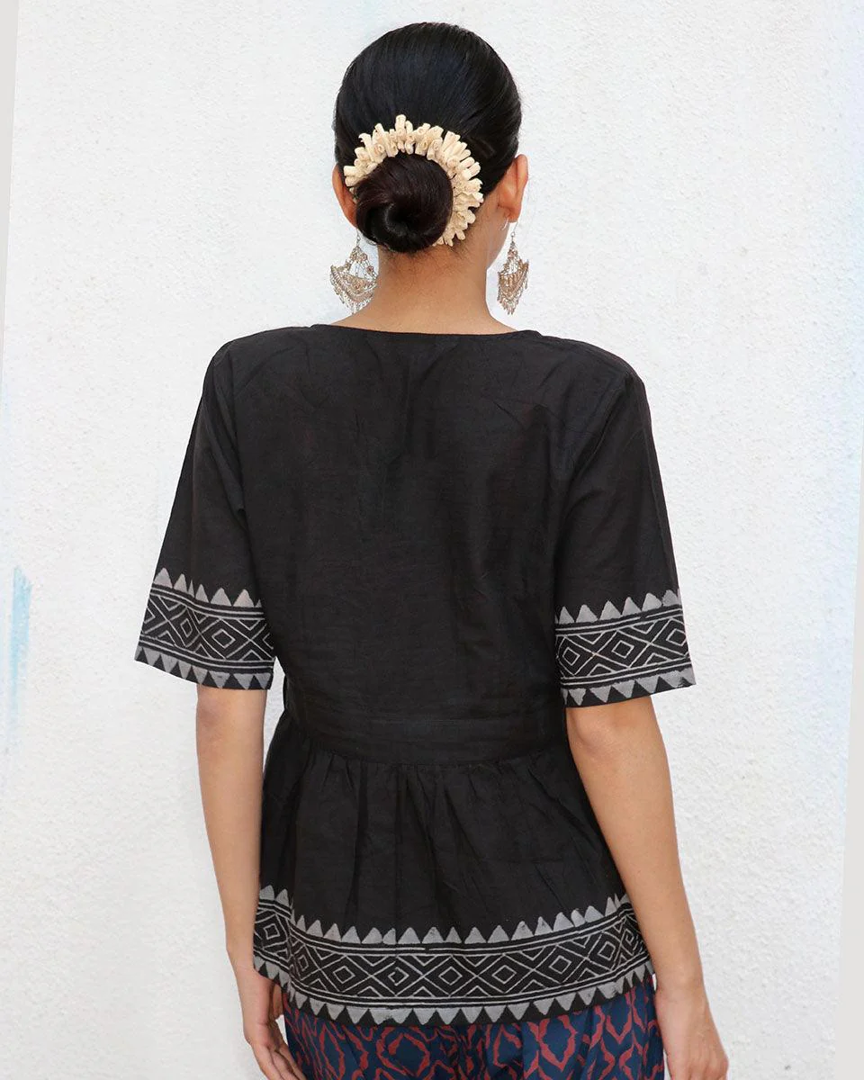 Dira Blockprinted Cotton Top - NOMAD - Image 5