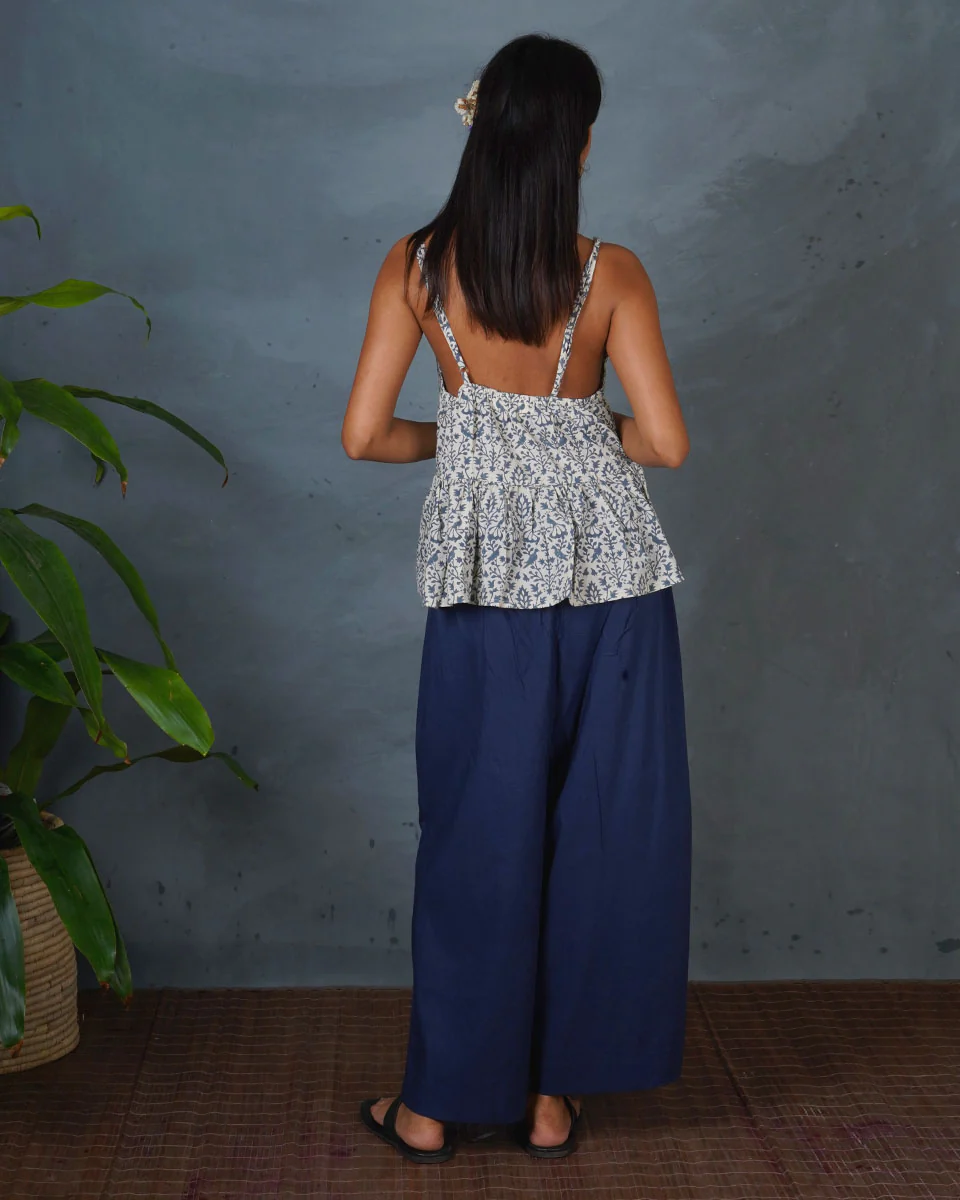 Dove's Wing Grey Block Printed Top - BMS - Image 5