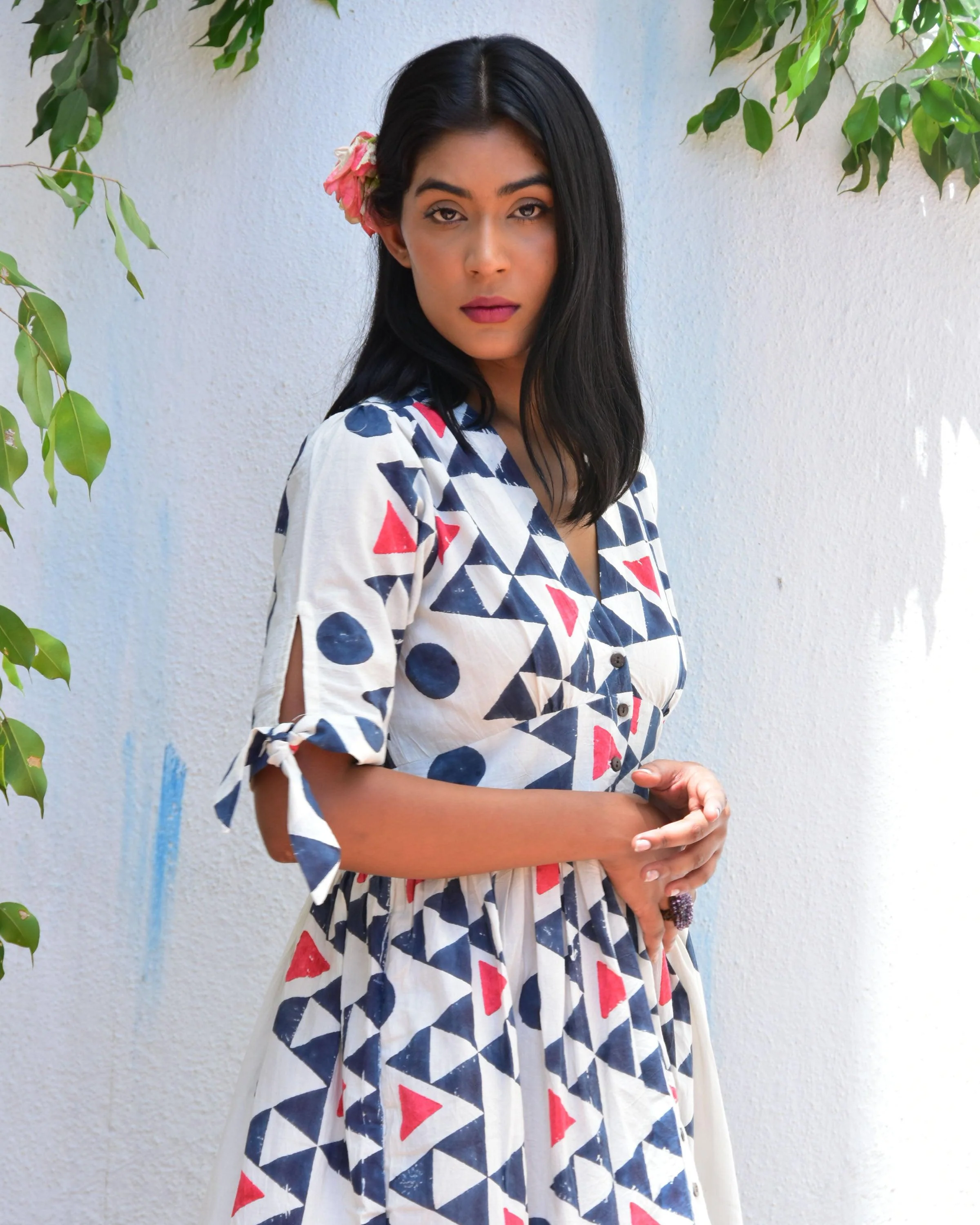 Dreamcatcher Handblockprinted Cotton Dress - Vnmn - Image 2