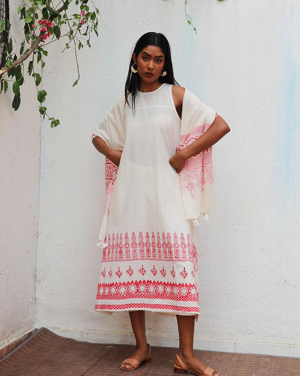 Faryat Block printed Cotton Dress - BGVL - Image 4