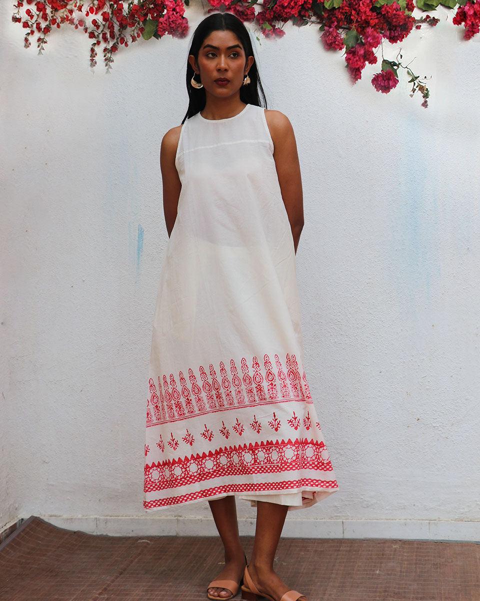 Faryat Block printed Cotton Dress - BGVL - Image 5