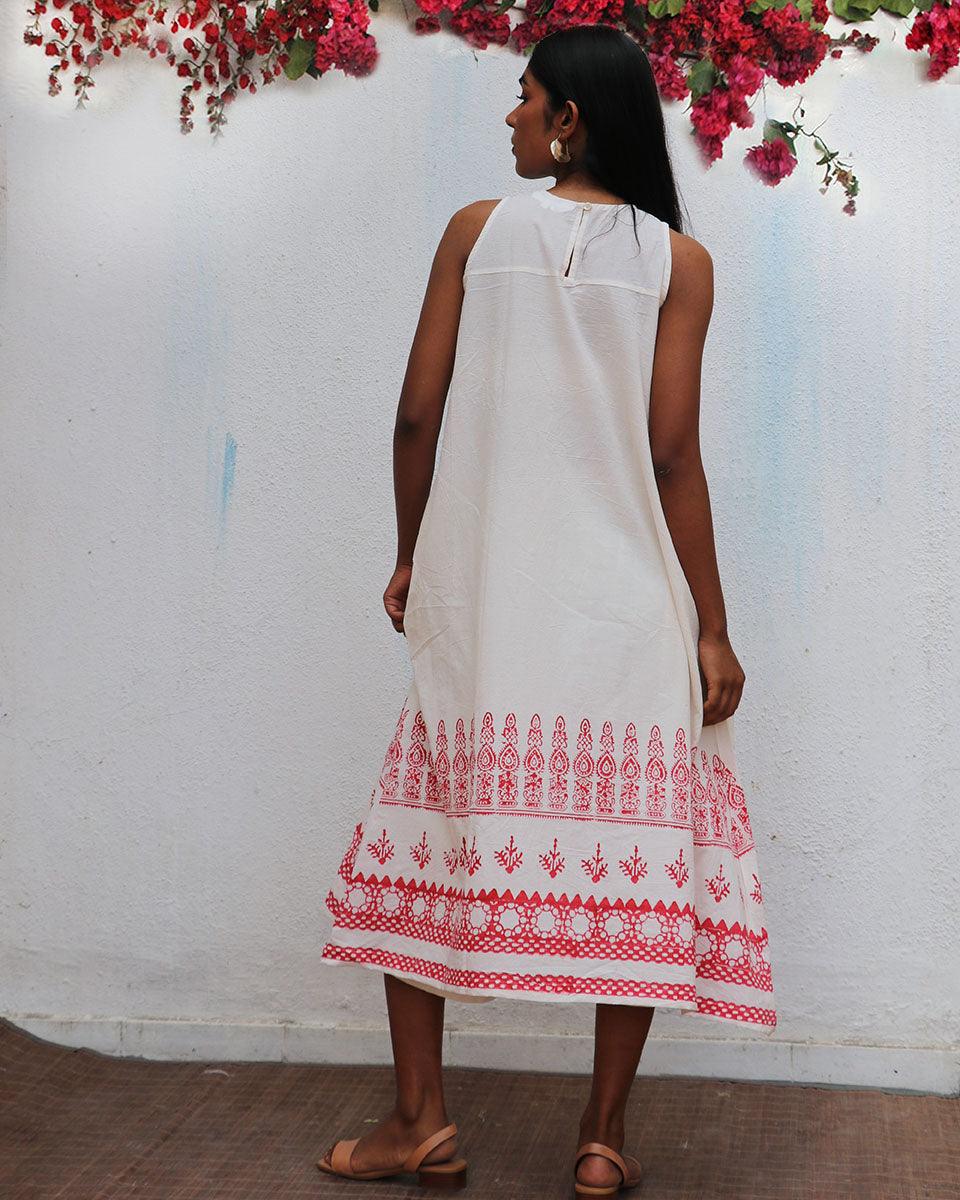 Faryat Block printed Cotton Dress - BGVL - Image 7