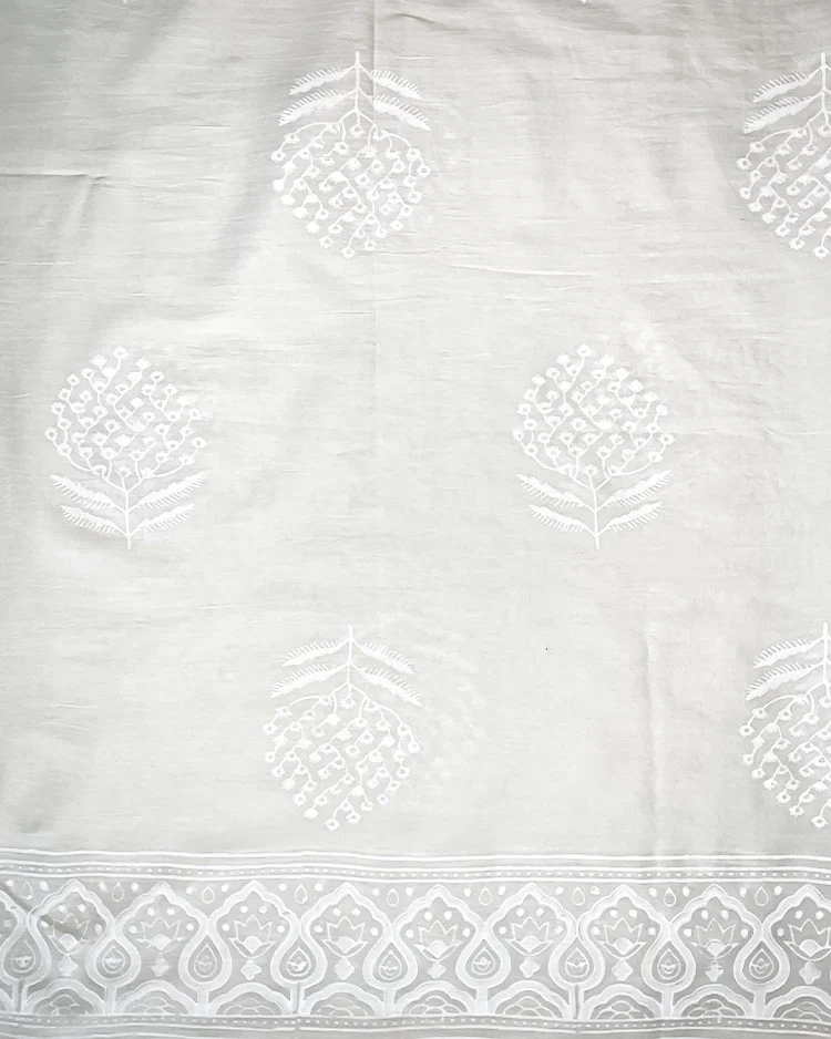 Milk Thistle Ivory Block Printed Top - SFD - Image 3