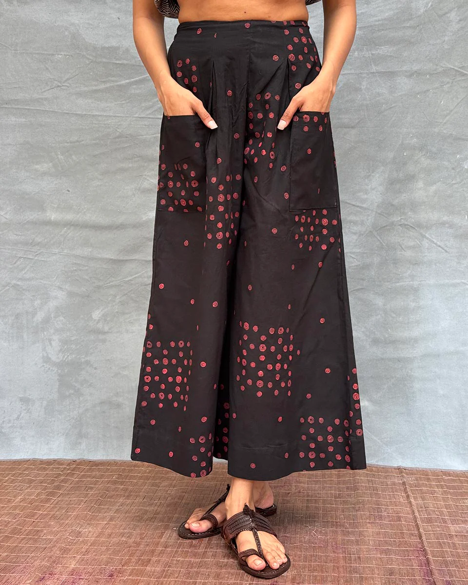 Firelight Glow Blockprinted Cotton Pant - Image 8