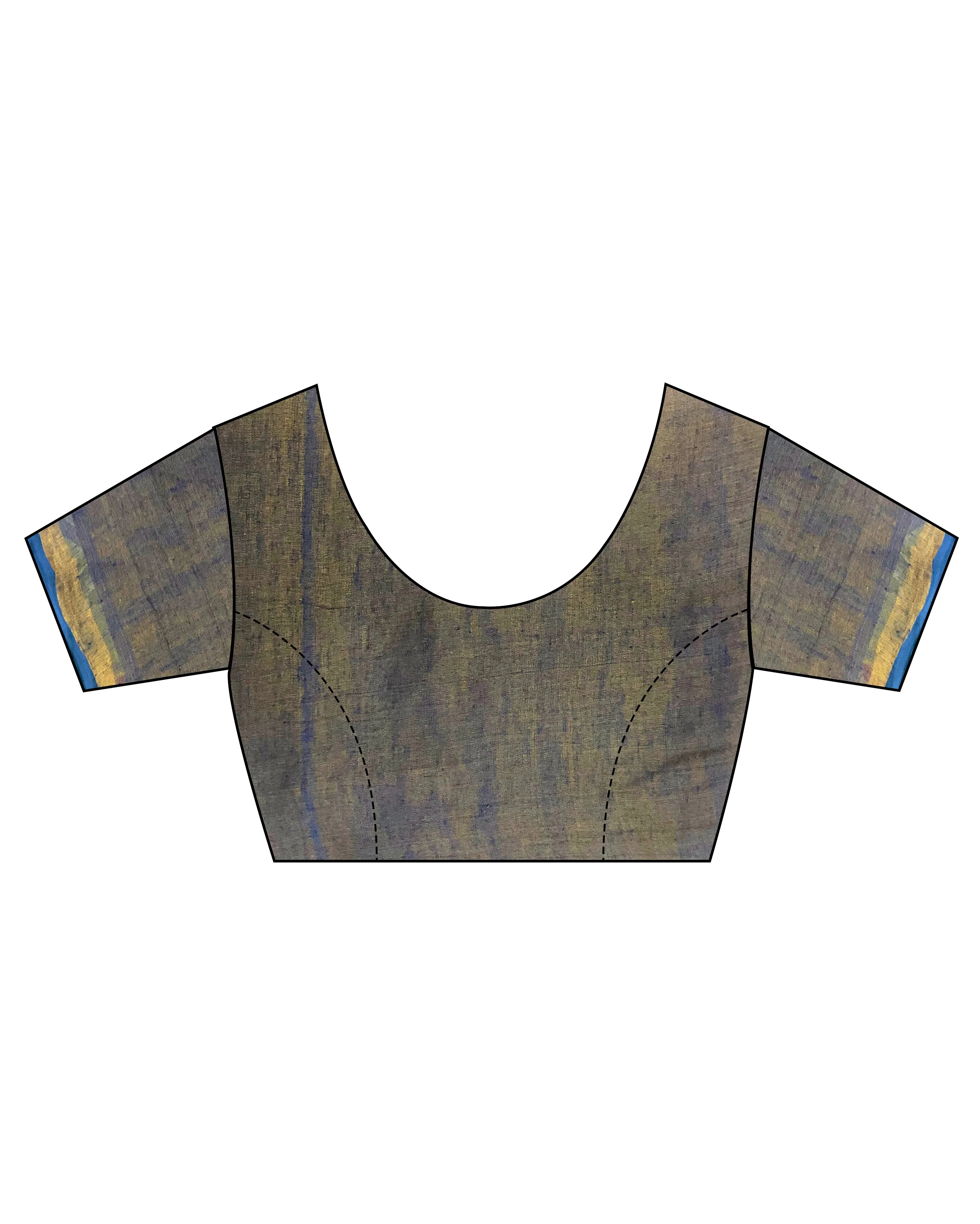 Vidhu Handwoven Linen Saree-Melting Moon - Image 10