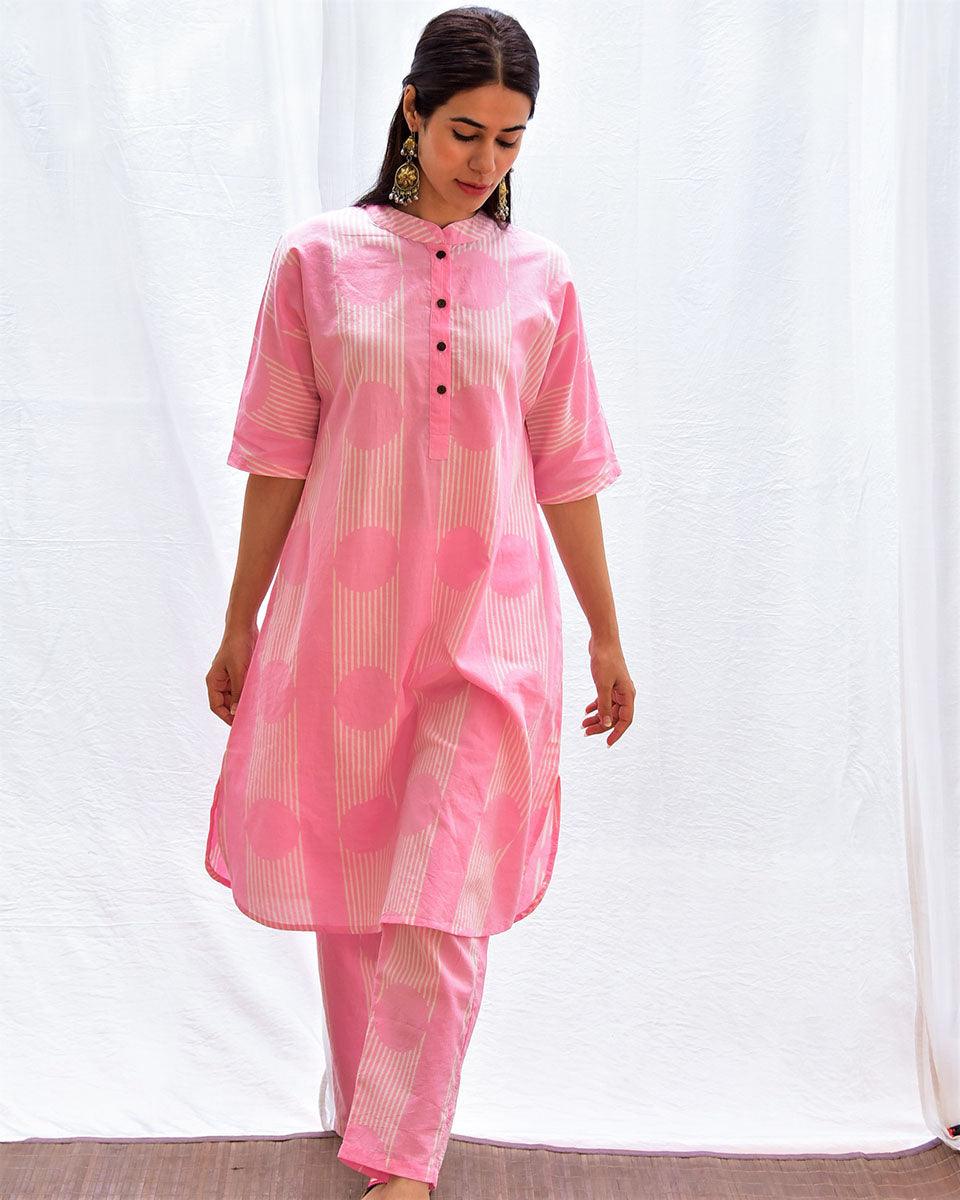 Gulistan Handblockprinted Cotton Kurta Set Of 2-Sor - Image 4