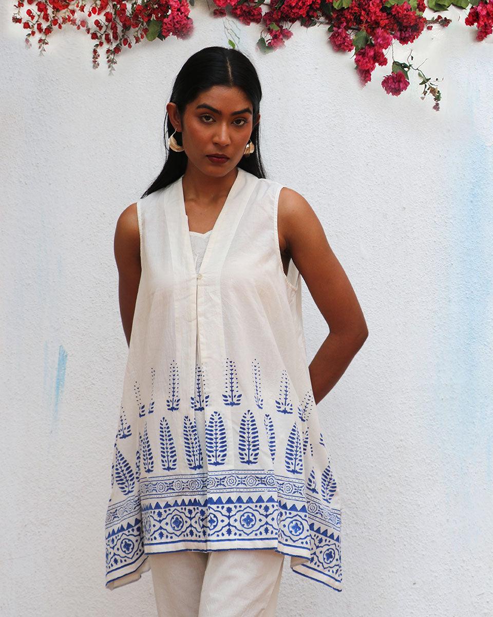 Helena Block printed Cotton Top - BGVL - Image 5