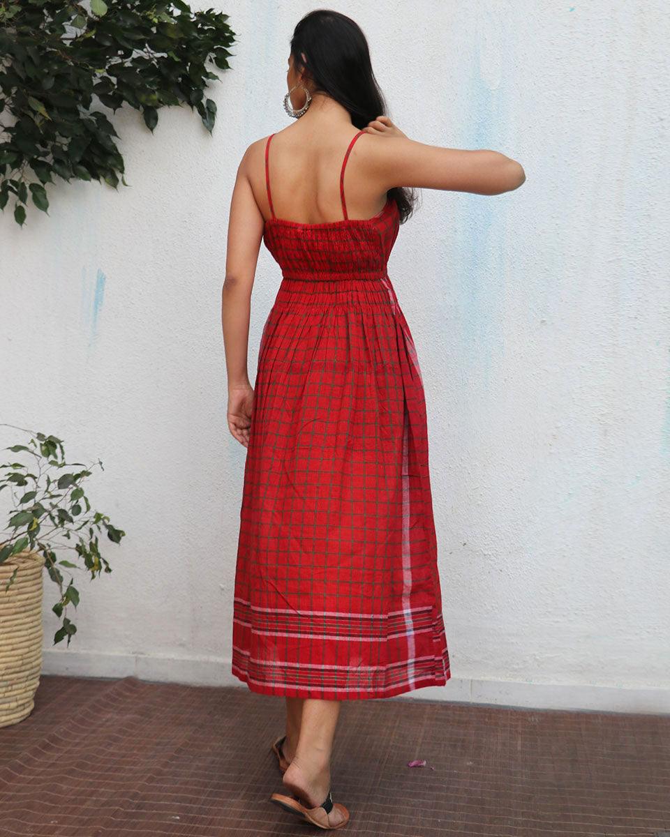 Idaa Gamcha Cotton Dress - Image 8