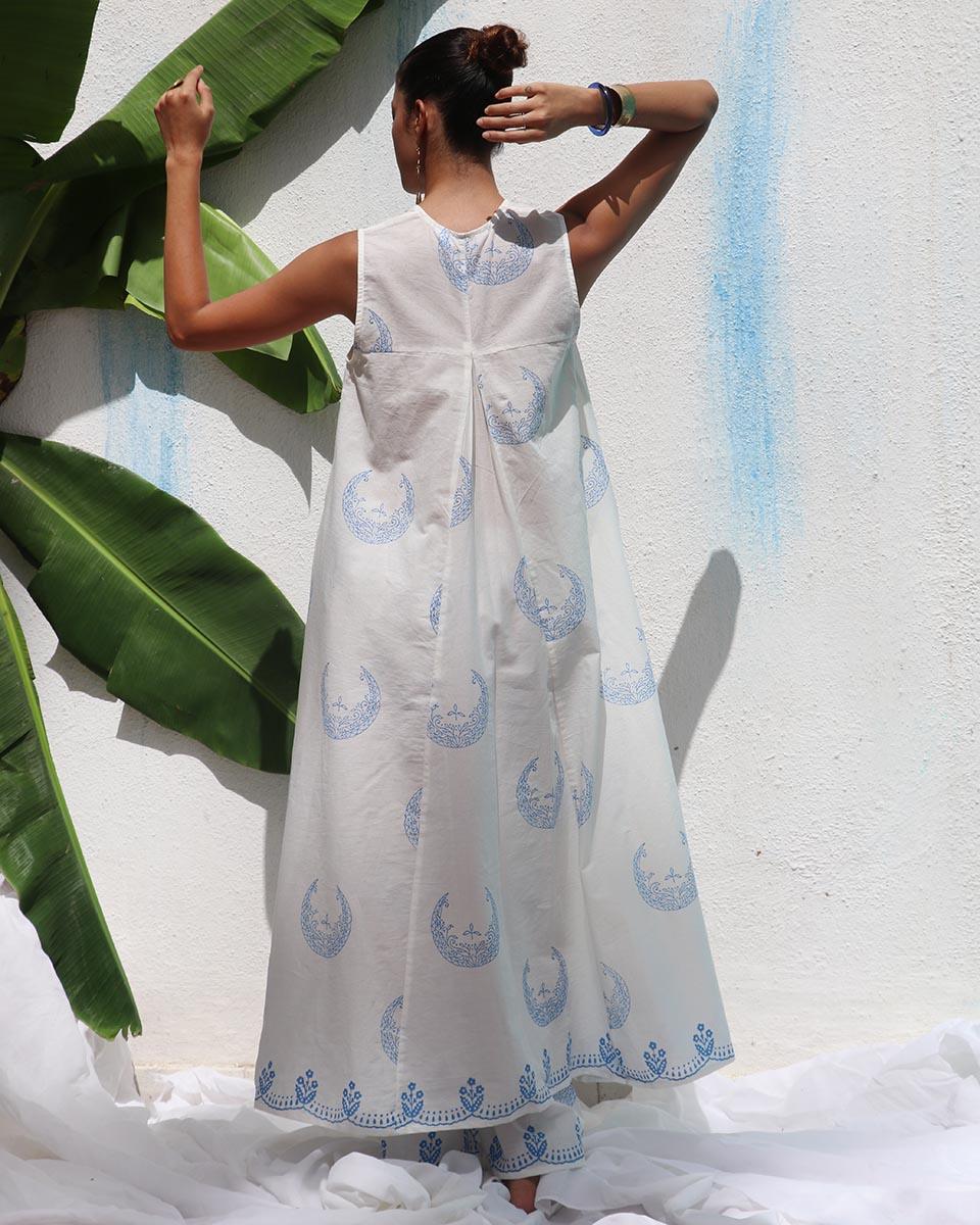 Iris Handprinted Cotton Kurta Set - WITC - Image 10