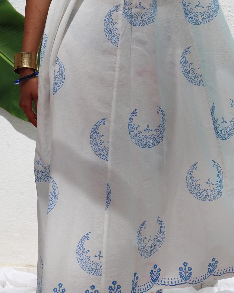 Iris Handprinted Cotton Kurta Set - WITC - Image 8