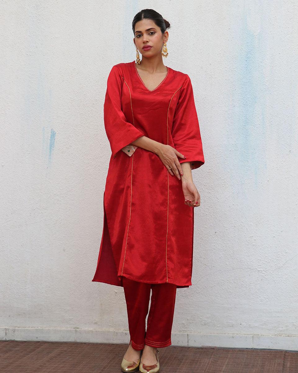 Ishq Mashru Silk Kurti & Bottom SET OF 2 - Sufiyana - Image 3