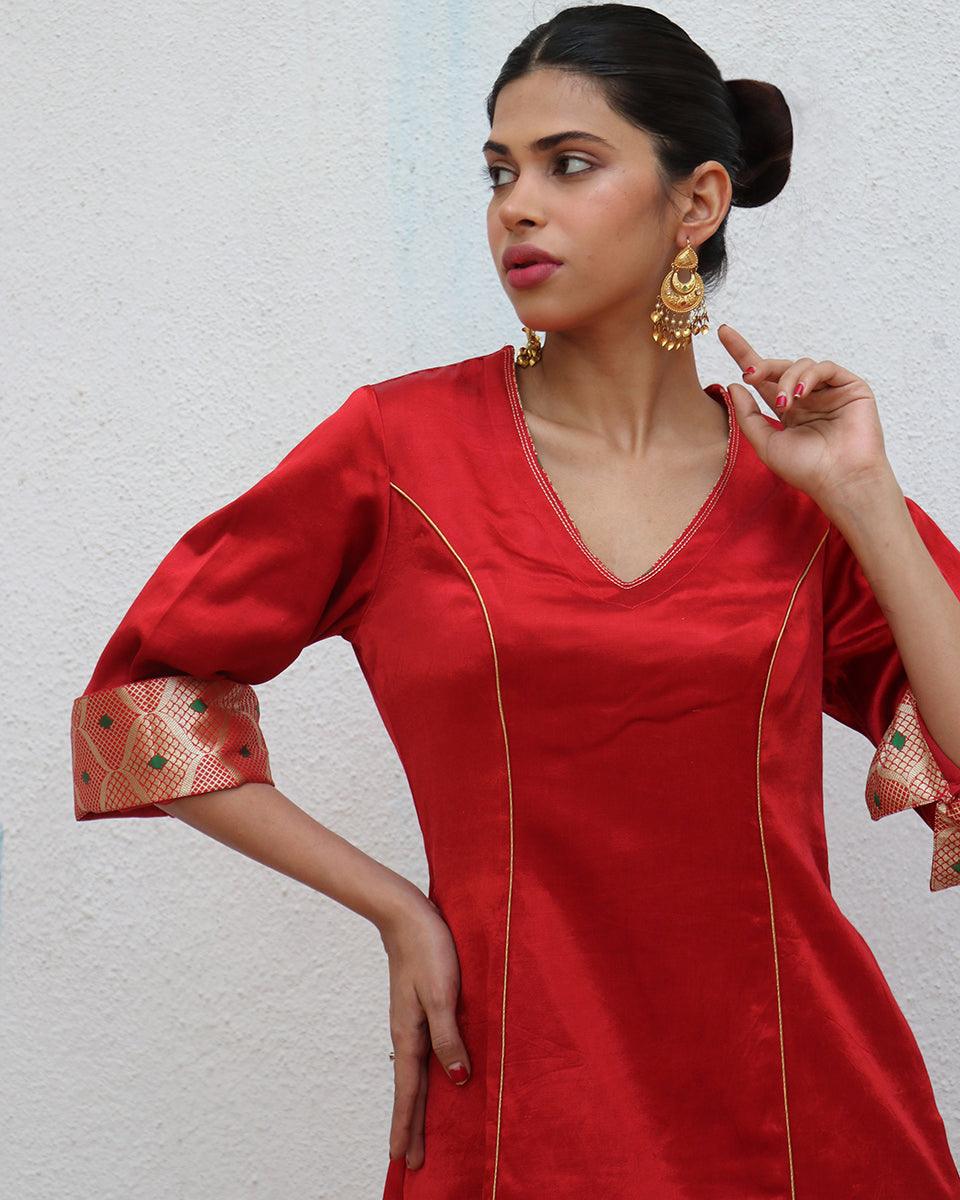 Ishq Mashru Silk Kurti & Bottom SET OF 2 - Sufiyana - Image 5