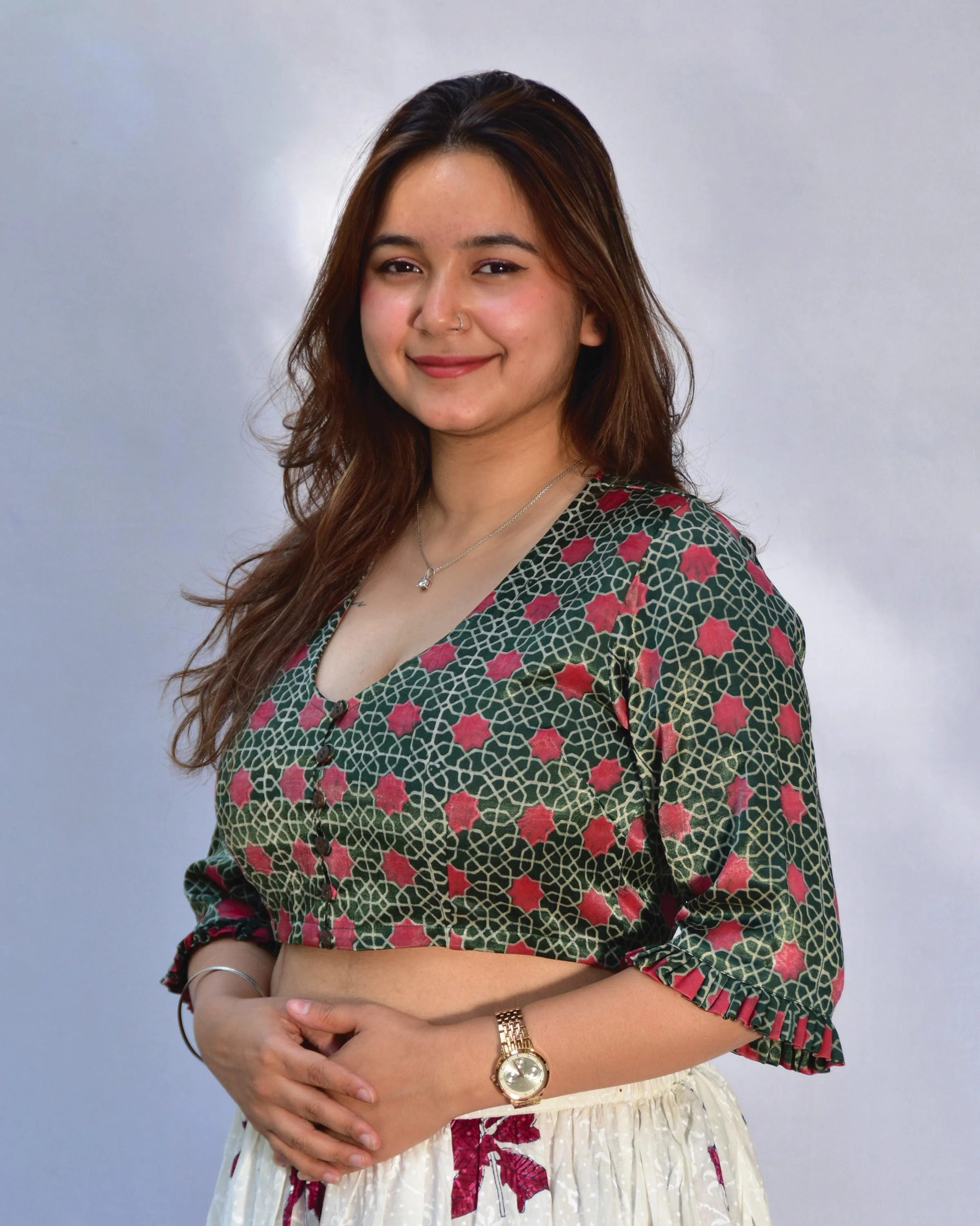 Isla Mashru Silk Blouse - Image 2