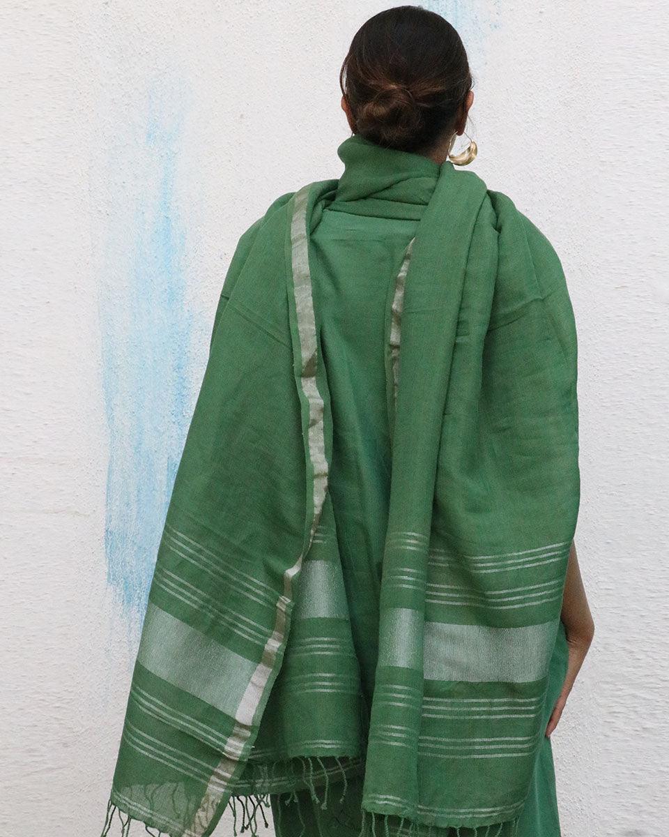 Janine Handwoven Linen Dupatta - Breathe - Image 5
