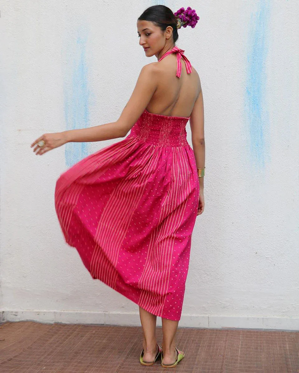 Joba Blockprinted Cotton Dress - Flower Girl - Image 3