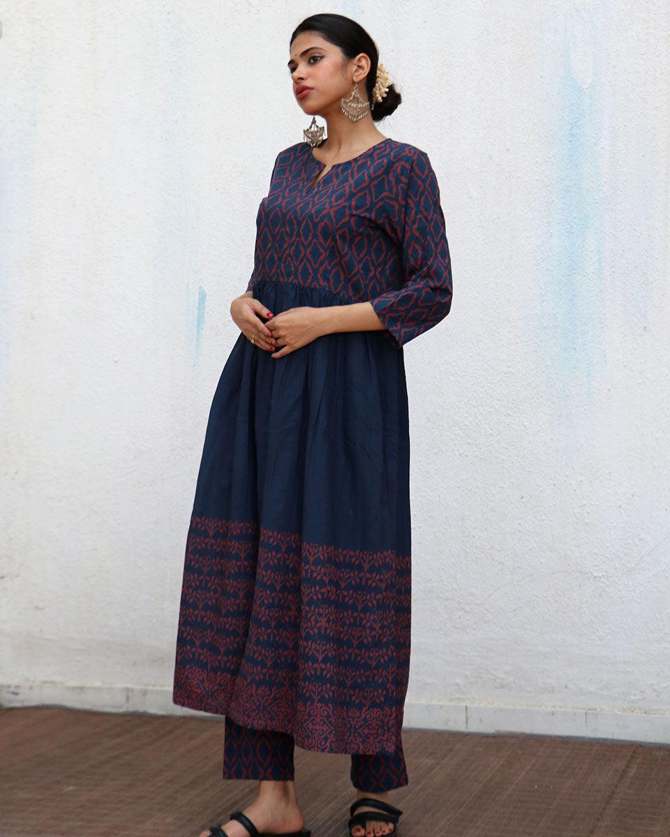 Jules Blockprinted Cotton Kurta Set - NOMAD - Image 2