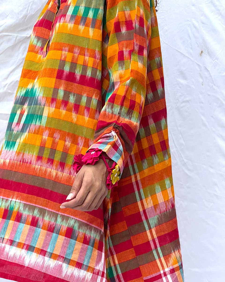 Kajri Gamcha Cotton Dress - GMC - Image 7