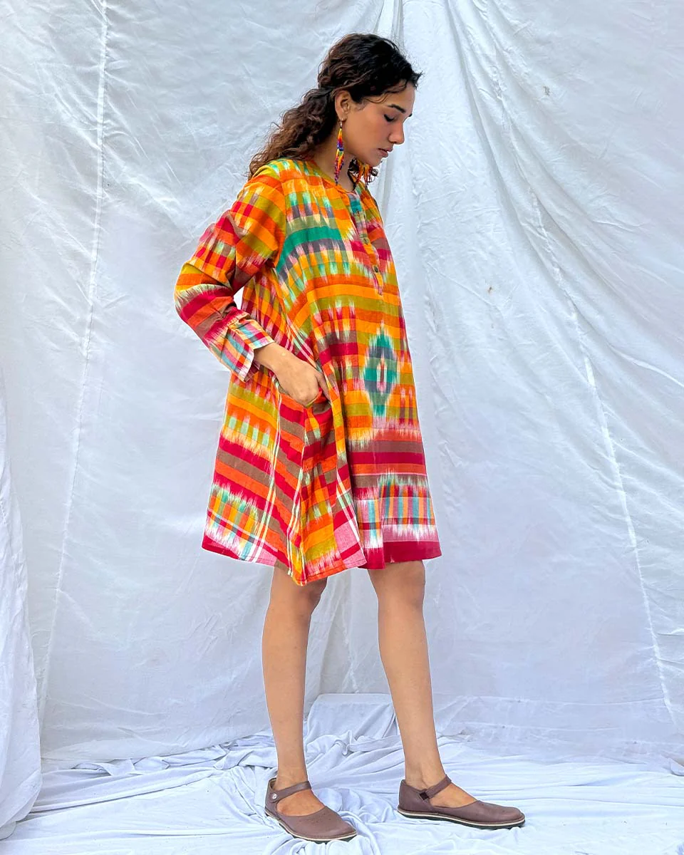 Kajri Gamcha Cotton Dress - GMC - Image 8