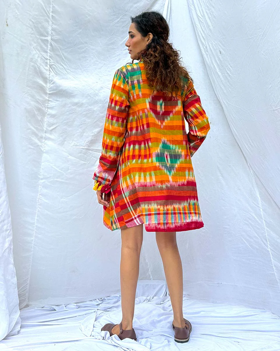 Kajri Gamcha Cotton Dress - GMC - Image 9