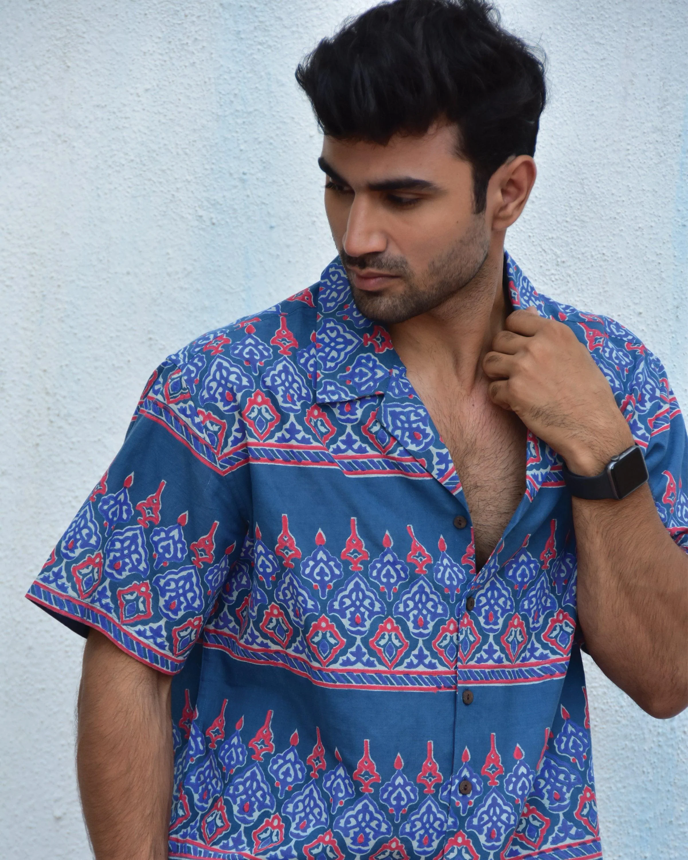 Kaleidoscope Handblockprinted Pure Cotton Shirt - Image 4