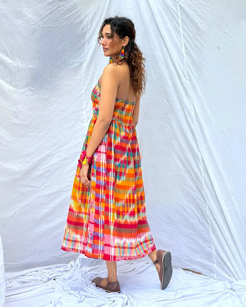 Koyel Gamcha Cotton Dress - GMC - Image 10