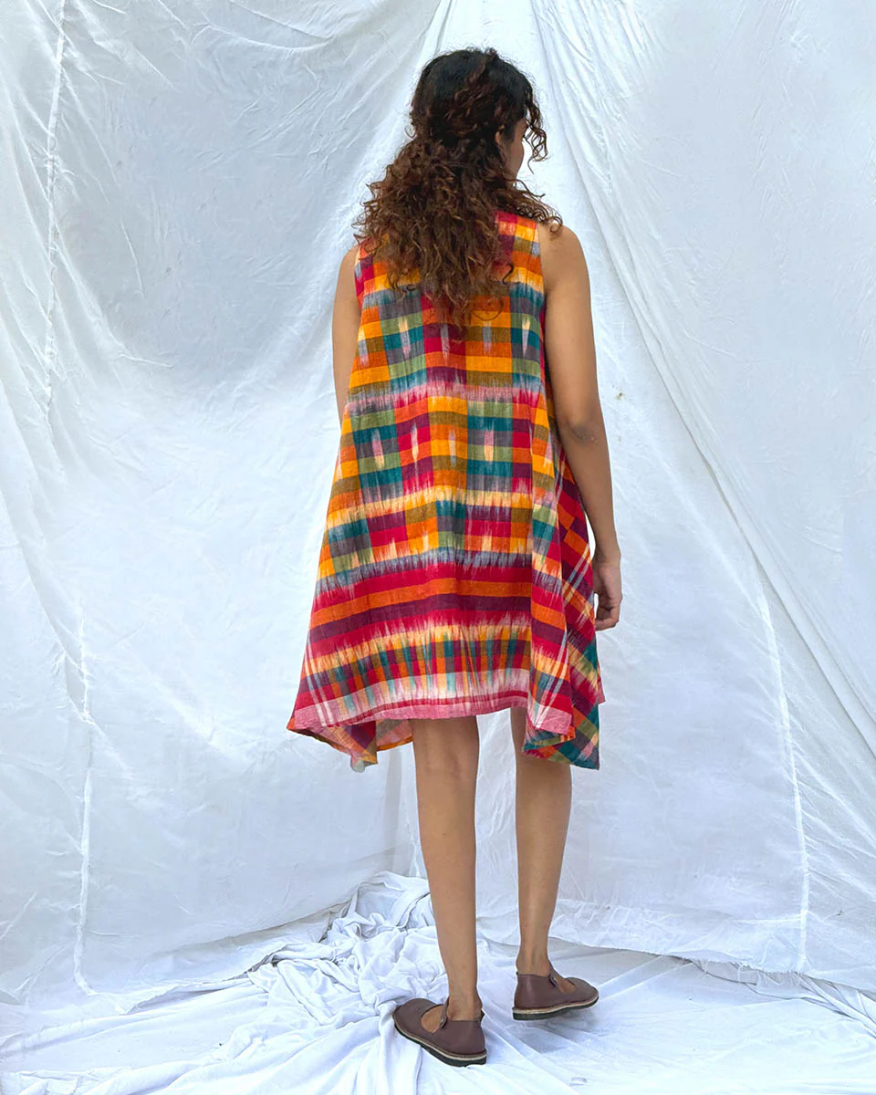 Leelabali Gamcha Cotton Dress - GMC - Image 6