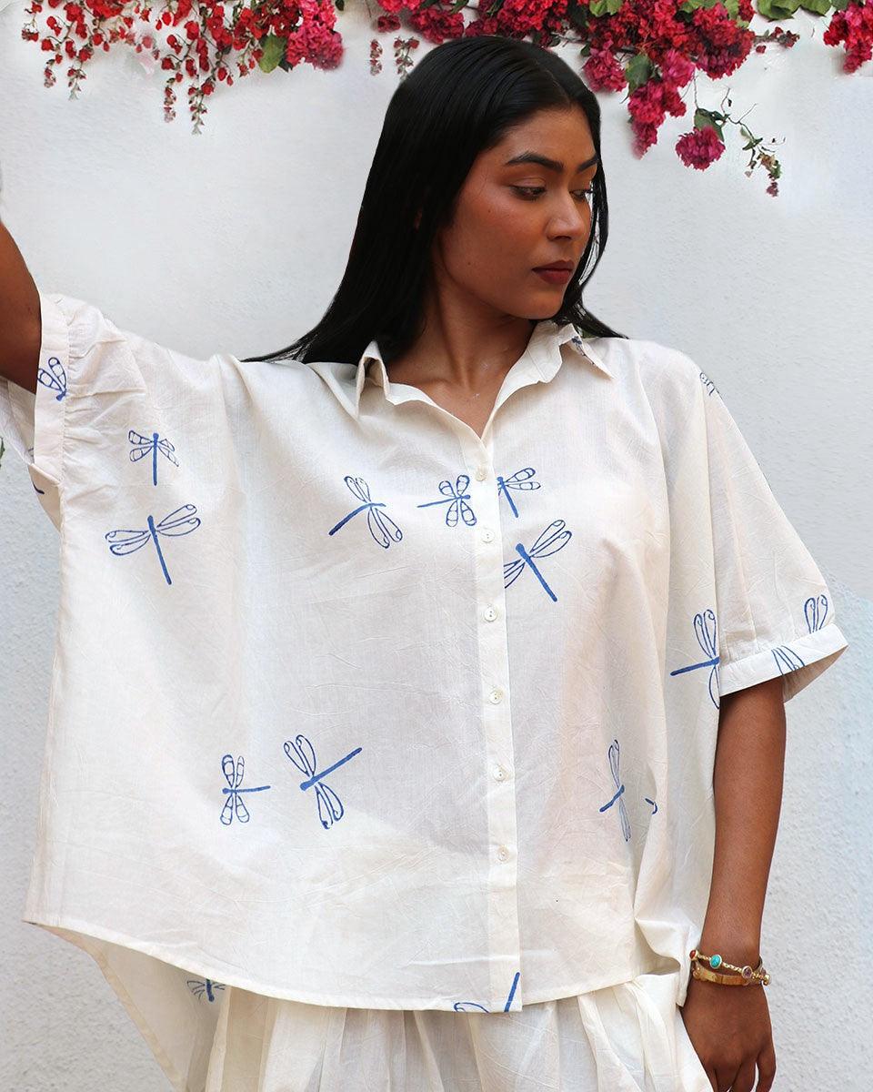 Litha Blockprinted Cotton Shirt - BGVL - Image 4